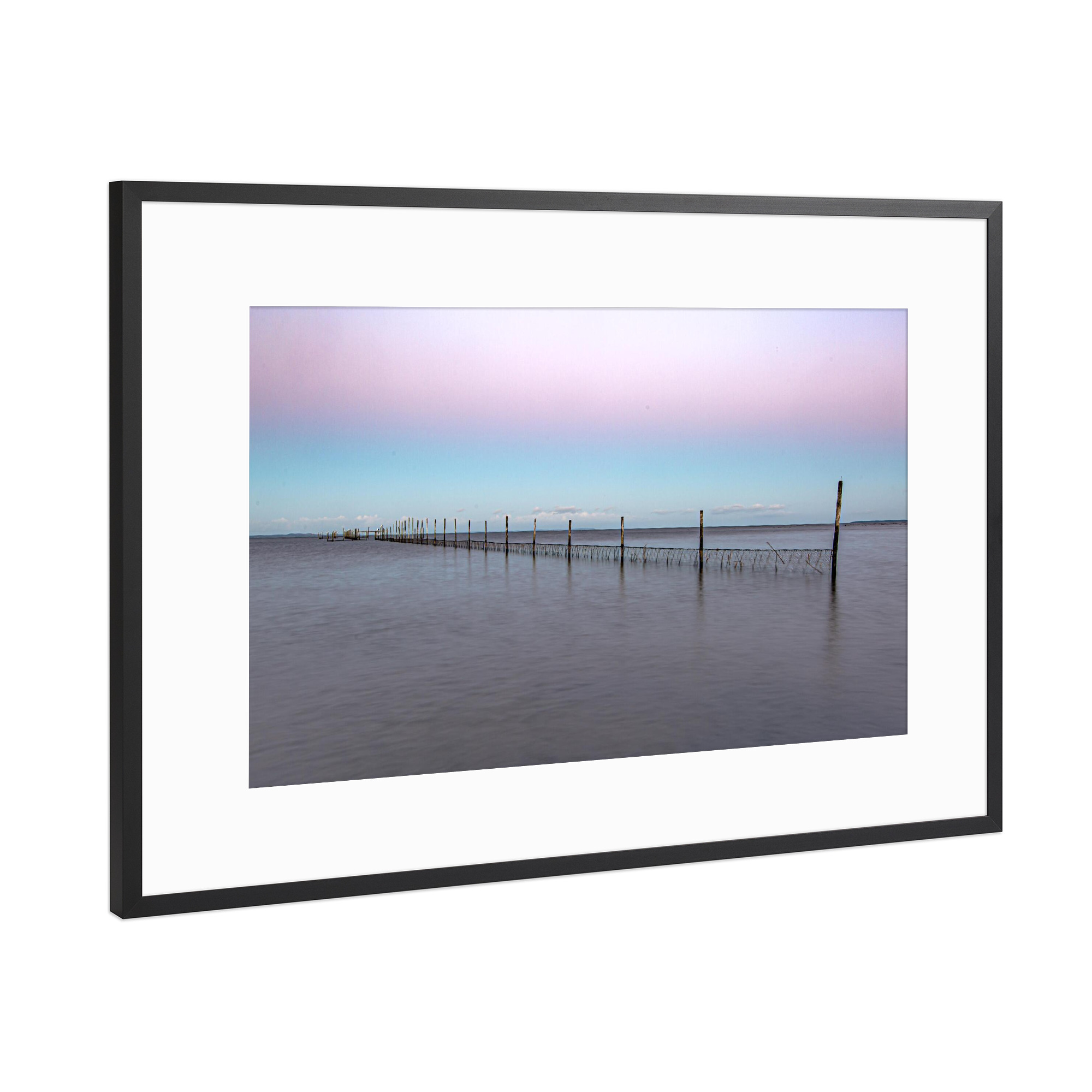 Poster mit Rahmen Schwarz (Metallic) "Am Abend" artboxONE - Natur,Reise / Strand und Meer