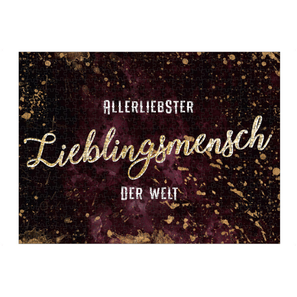 Puzzle Ravensburger "Allerliebster Lieblingsmensch" artboxONE - Typografie,Liebe,Weihnachten,Für Mama,Lustig