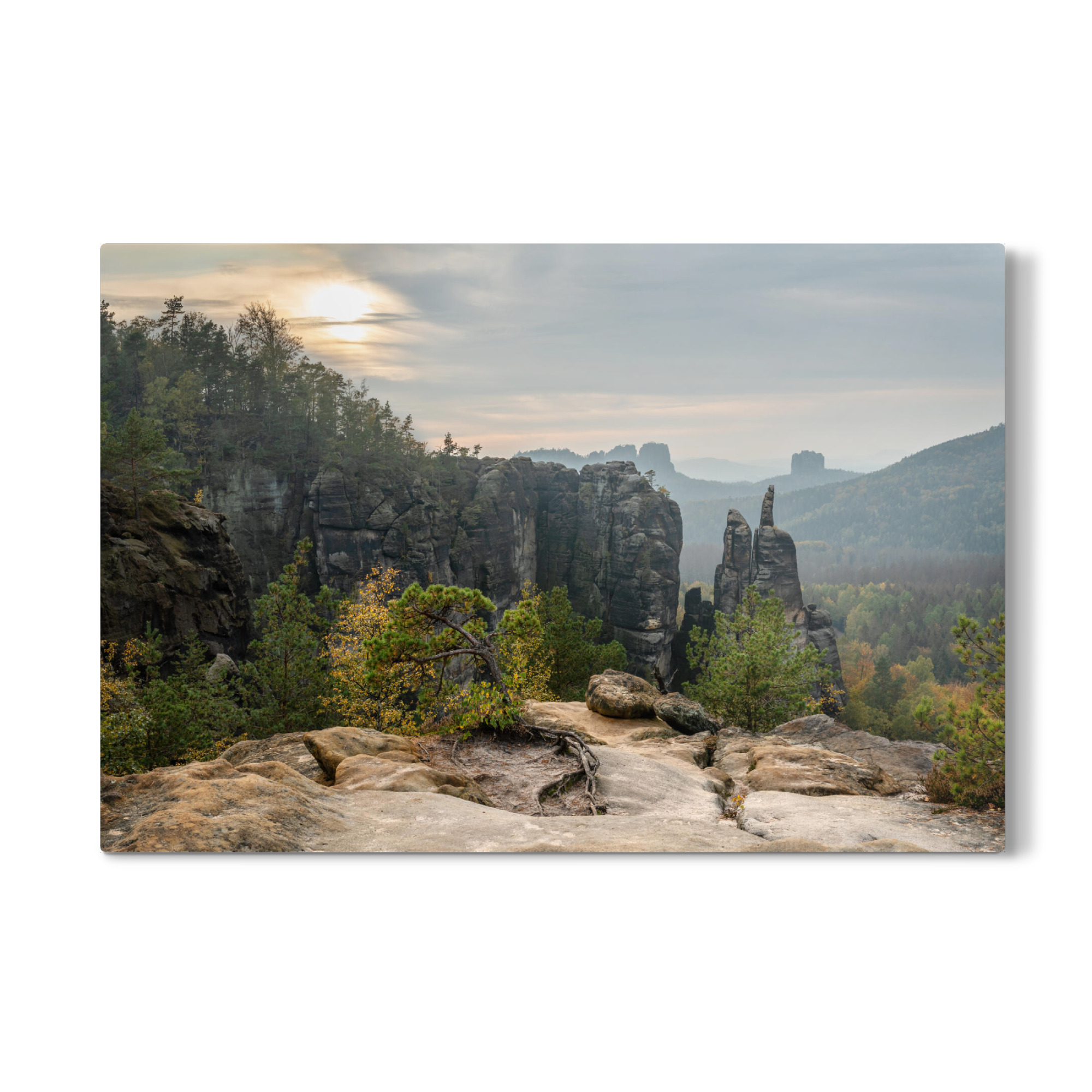 Galerie-Print "Elbsandsteingebirge im Abendlicht" 30x20 cm artboxONE