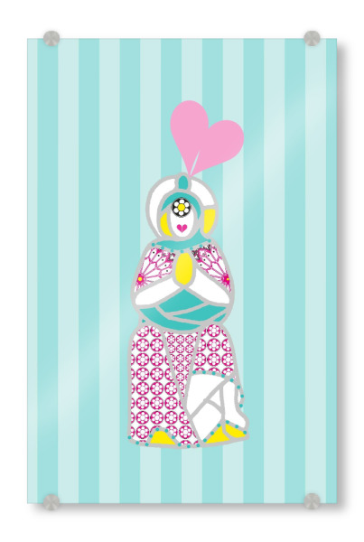 Acrylglasbild "Prinzessin Laska" artboxONE - Für Kinder,Liebe,Streetart,Für Mama