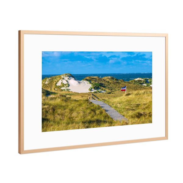 Poster mit Rahmen Kupfer "Landschaft auf Amrum" artboxONE - Natur,Reise,Reise / Strand und Meer