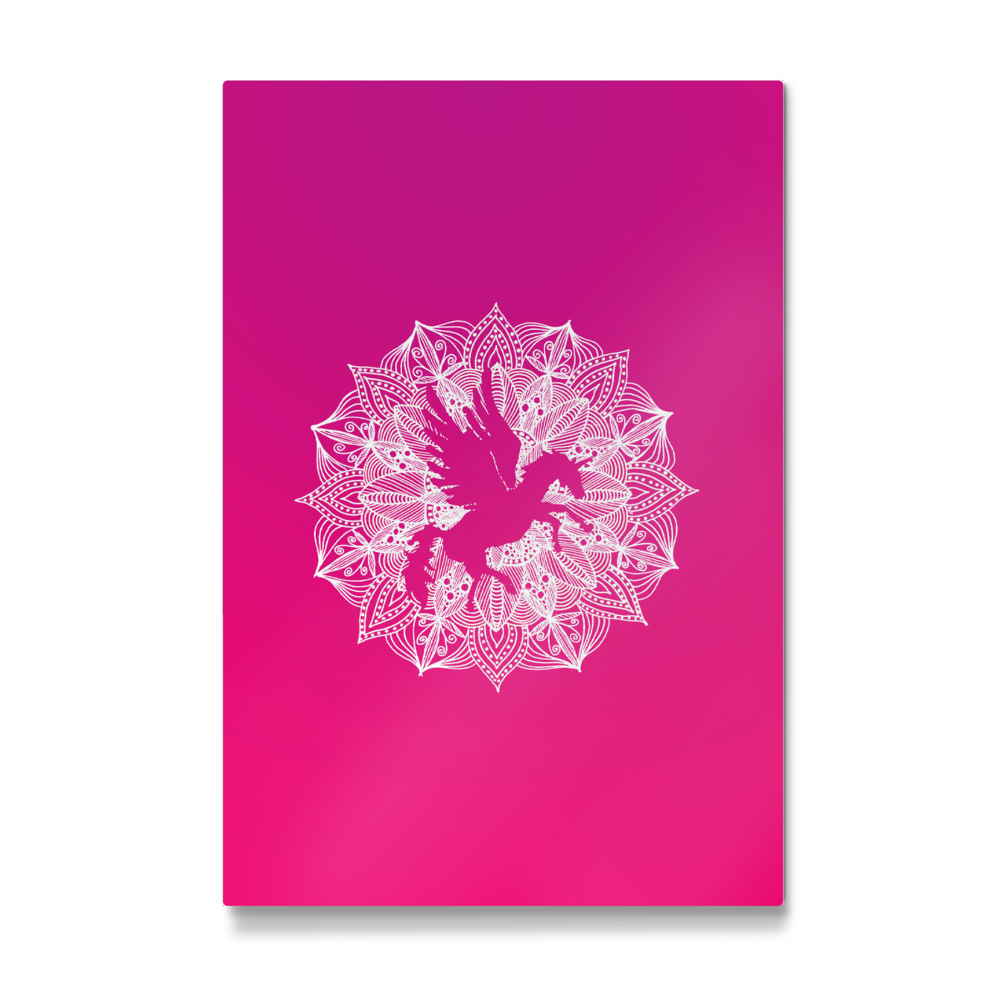 Galerie-Print "Mandala Circle Pink Unicorn" 30x20 cm artboxONE