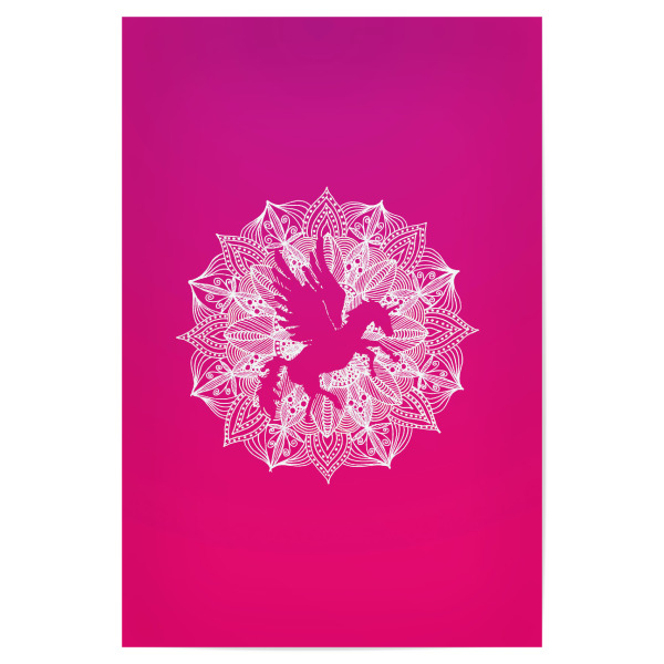 Poster "Mandala Circle Pink Unicorn" artboxONE - Für Kinder,Tiere