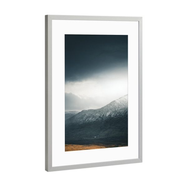Poster mit Rahmen Silber "Zwischen den Bergen" artboxONE - Natur,Reise,Reise / Länder