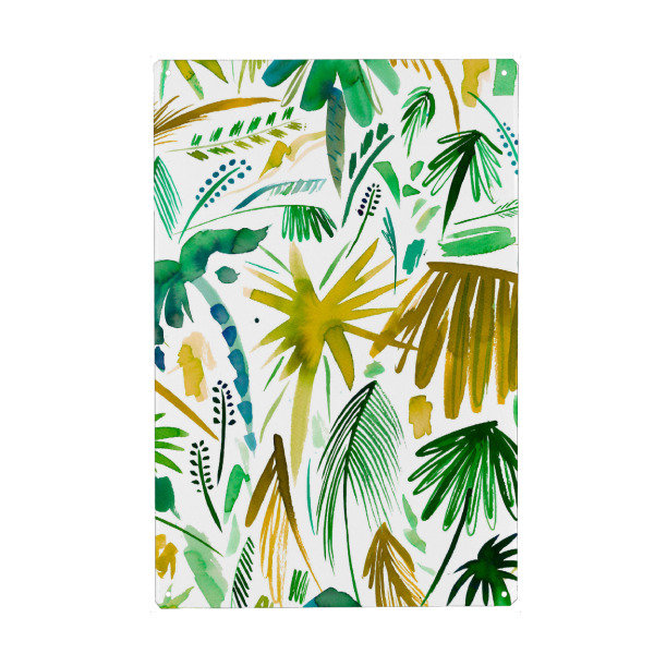 Metall Poster "Brushstrokes Tropical Palms" artboxONE - Natur,Floral,Festivals