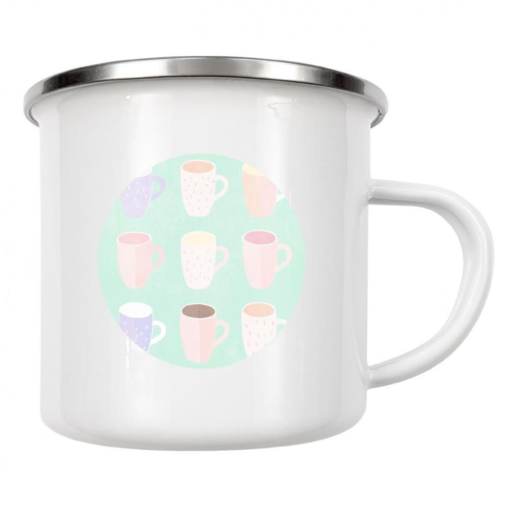 Emaille Tasse "Kaffeeliebe im Pastell" artboxONE - Essen & Trinken,Geometrie