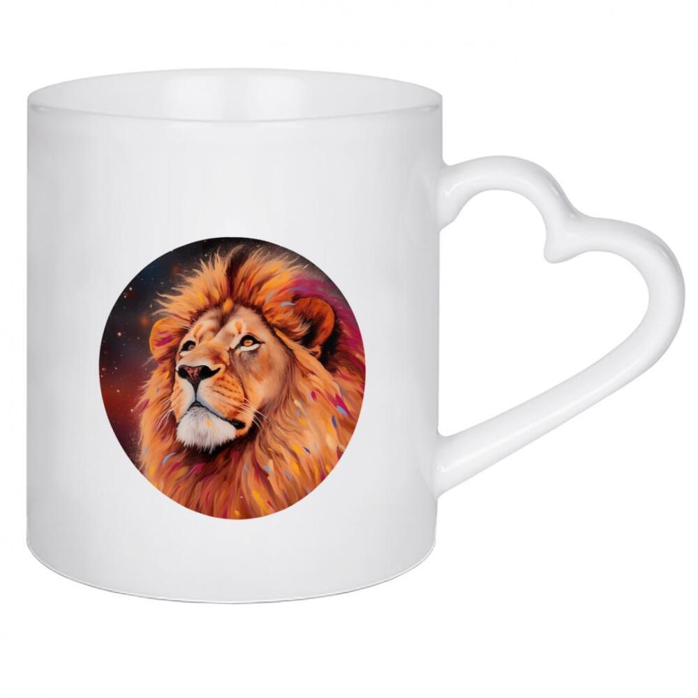 Herztasse "King Lion Popart" artboxONE - Natur,Tiere,Abstrakt