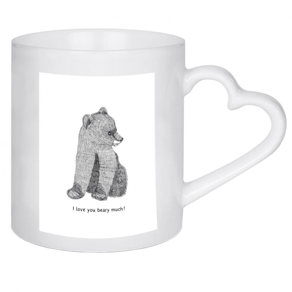 Herztasse "Ich liebe dich, Bärchen, sehr" artboxONE - Für Kinder,Tiere,Lustig