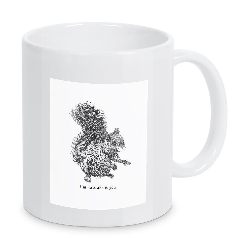 Tasse "I ́m nuts about you" artboxONE - Typografie,Tiere,Liebe,Lustig