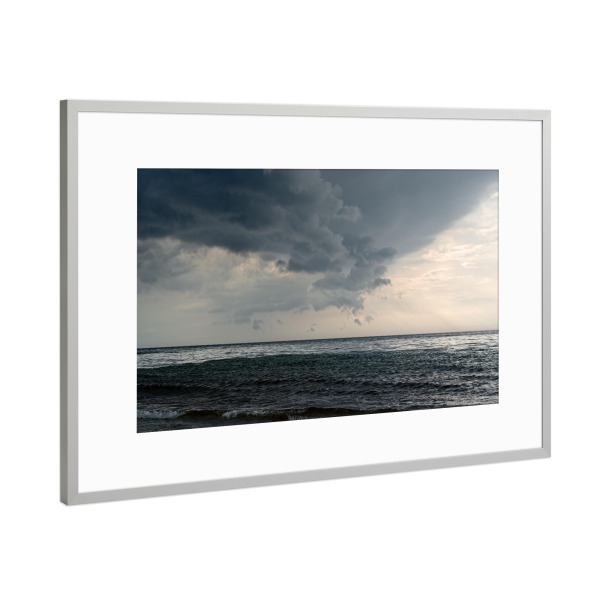 Poster mit Rahmen Silber "Gewitterwolke an der Ostsee" artboxONE - Natur,Reise