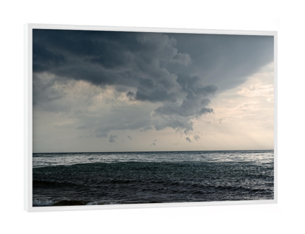 Poster mit weißem Rahmen "Gewitterwolke an der Ostsee" artboxONE - Natur,Reise