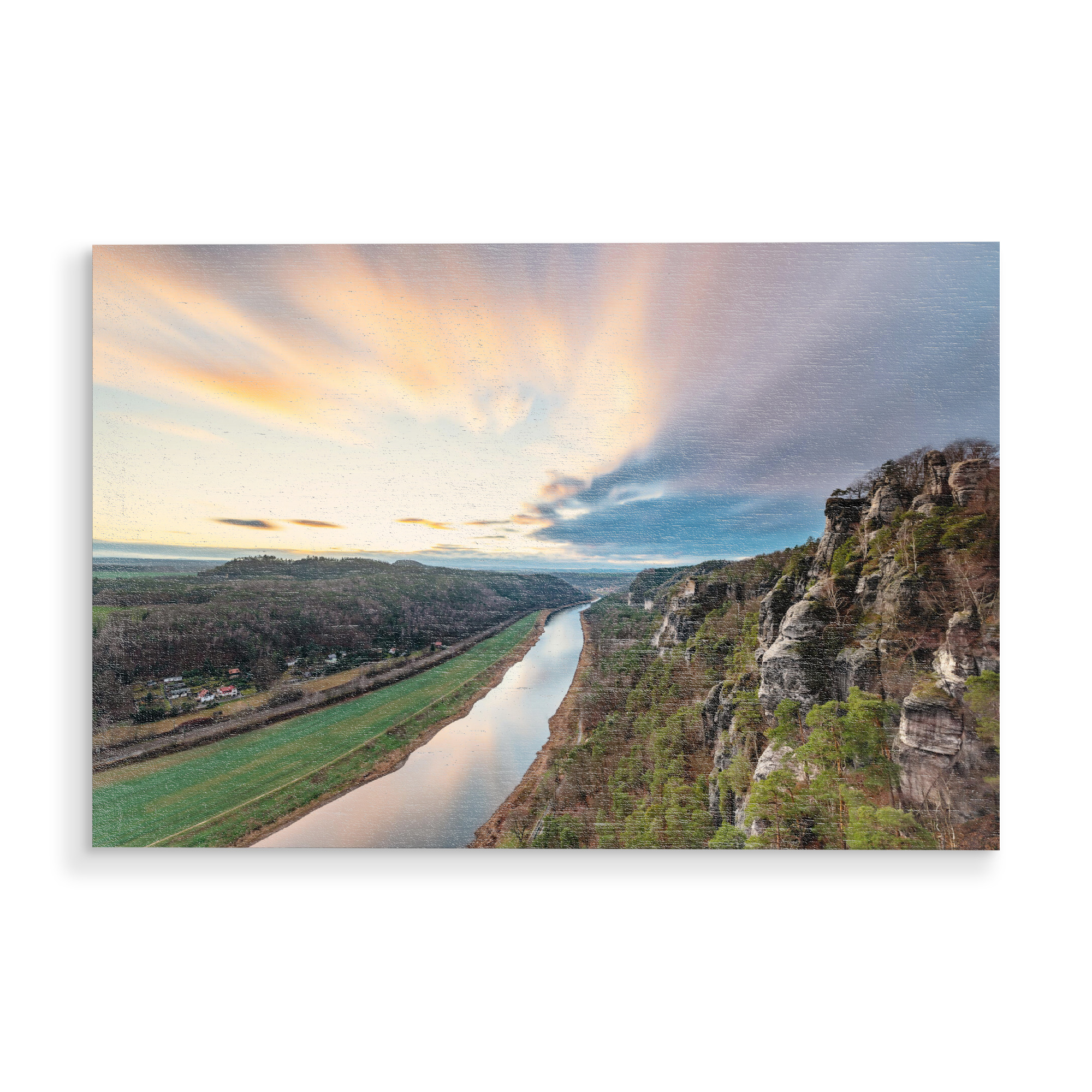 Holzbild "Ausblick im Elbsandsteingebirge" artboxONE - Natur,Reise