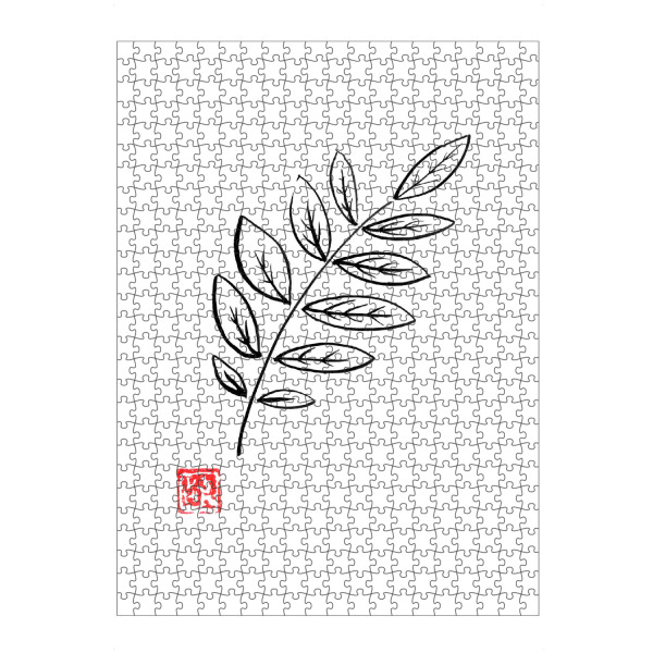 Puzzle Ravensburger "Minimal Leaf" artboxONE - Floral,Tiere