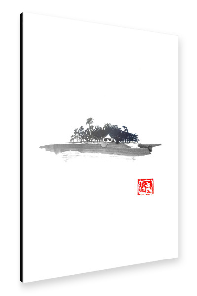 Alu-Dibond "Lonely island" 30x20 cm artboxONE