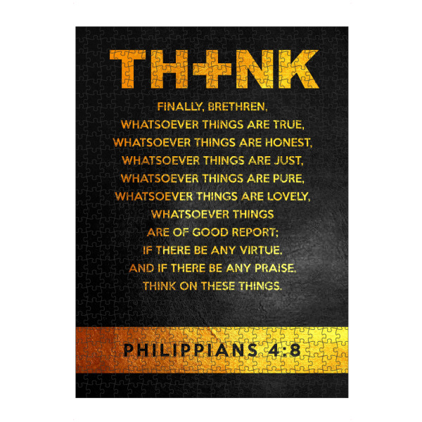 Puzzle Ravensburger "Philippians 4:8" artboxONE - Typografie