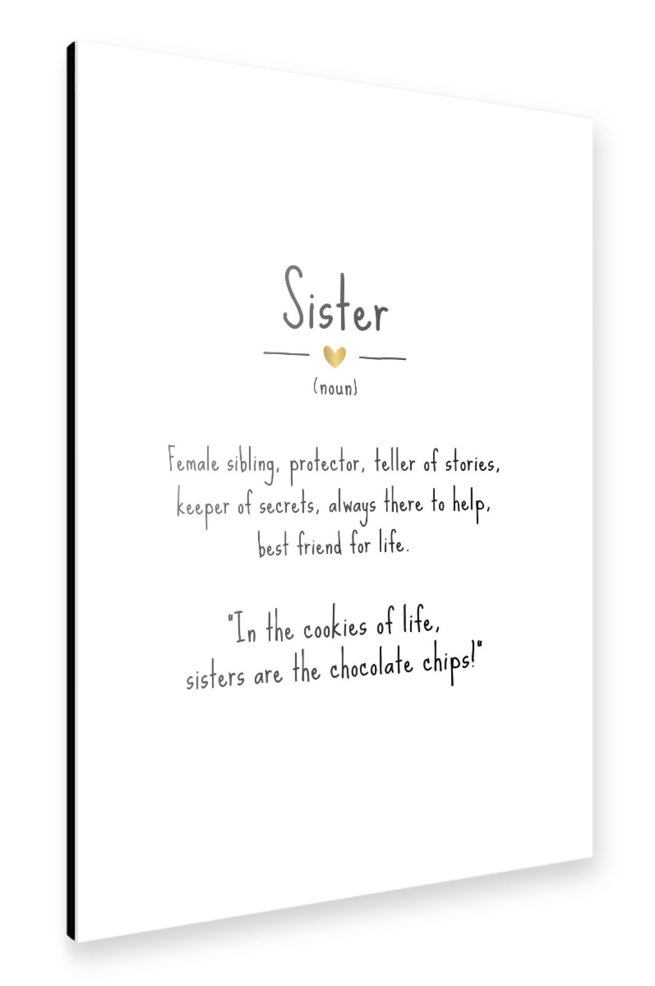 Alu-Dibond "Sister | Definition" 75x50 cm artboxONE