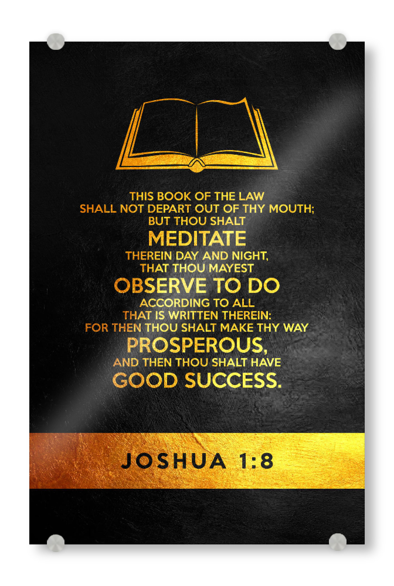 Acrylglasbild "Joshua 1:8" artboxONE - Typografie