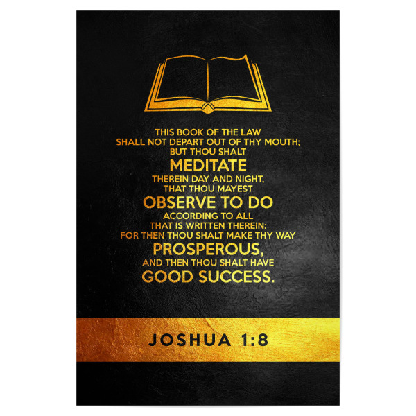 Poster 30x20 cm "Joshua 1:8" artboxONE - Typografie