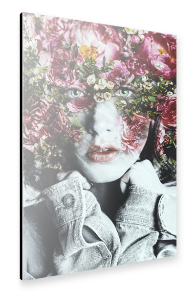 Alu-Dibond "Lady with green eyes" 30x20 cm artboxONE