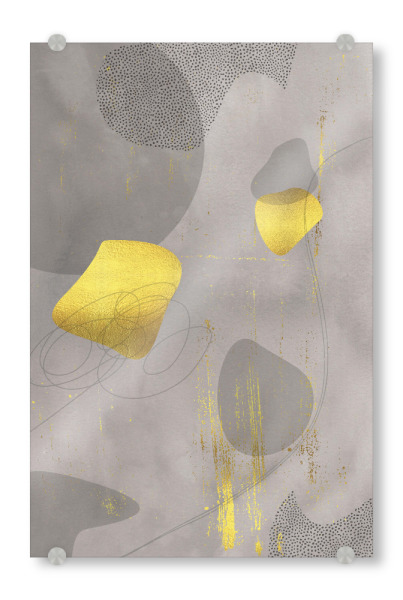 Acrylglasbild "Mid-Century Vintage ABSTRACT GOLD" artboxONE - Abstrakt,Geometrie