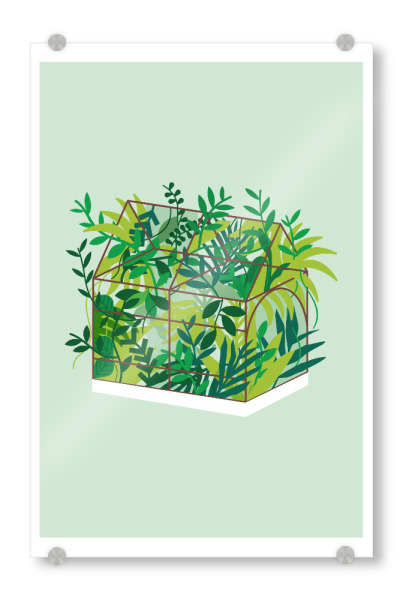 Acrylglasbild "Greenhouse" artboxONE - Natur,Floral,Architektur,Für Mama