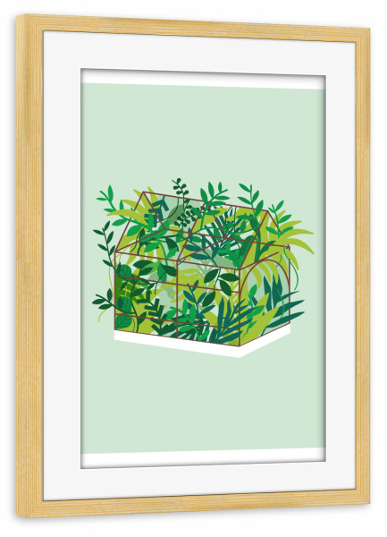Poster mit Rahmen kiefer "Greenhouse" artboxONE - Natur,Floral,Architektur,Für Mama