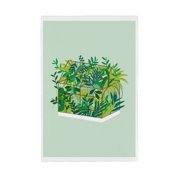 Holzbild "Greenhouse" artboxONE - Natur,Floral,Architektur,Für Mama