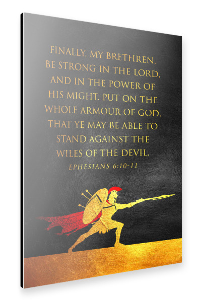 Alu-Dibond "Ephesians 6:10-11" 30x20 cm artboxONE