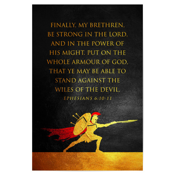 Poster "Ephesians 6:10-11" artboxONE - Typografie,Menschen,Männer