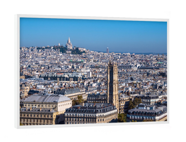 Poster mit weißem Rahmen "Blick auf die Basilika Sacre-Coeur" artboxONE - Natur,Architektur,Städte / Paris