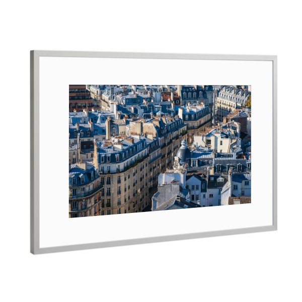 Poster mit Rahmen Silber "Historische Gebäude in Paris" artboxONE - Reise,Architektur,Städte / Paris
