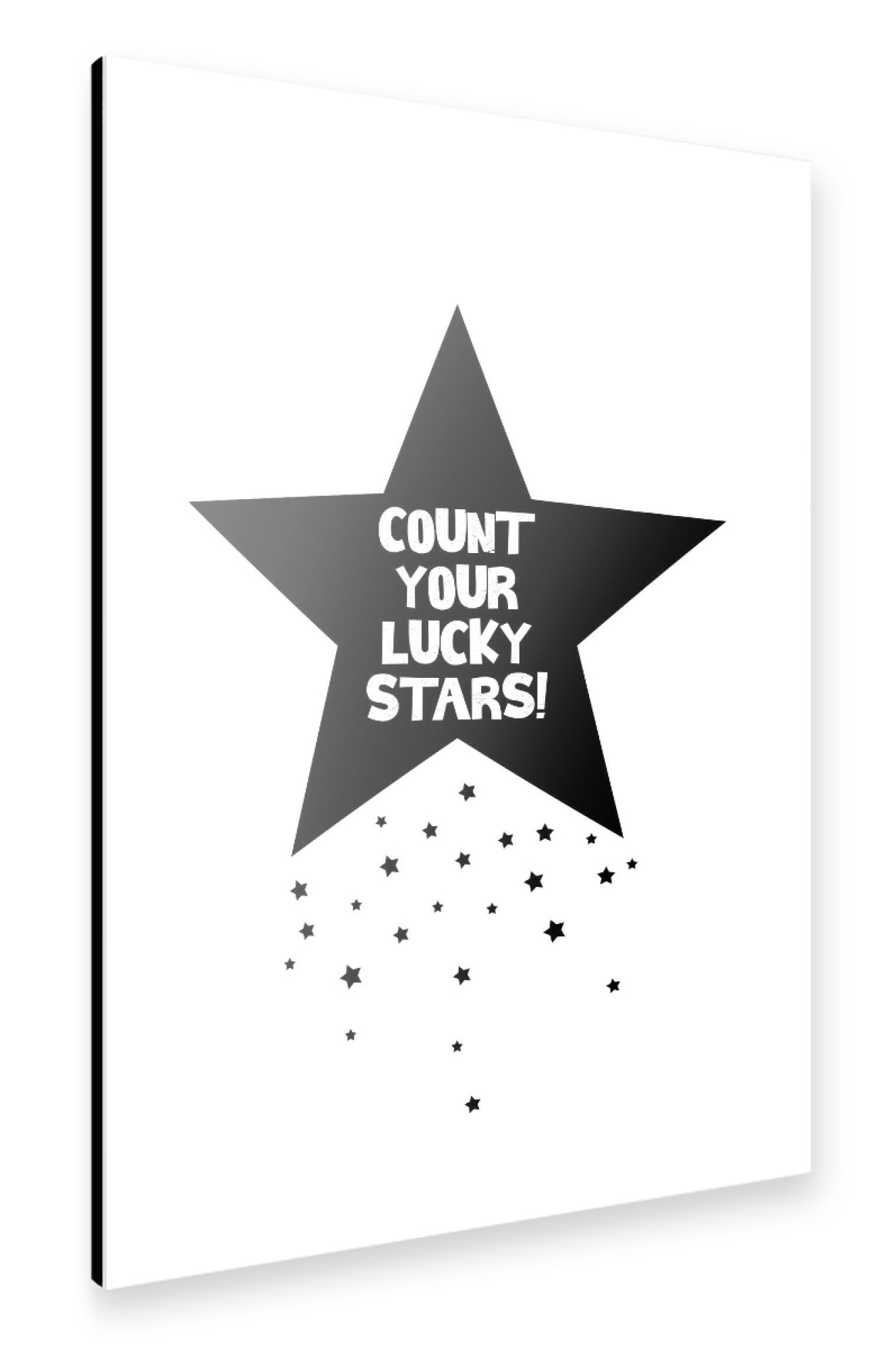 Alu-Dibond "Count your lucky stars" 30x20 cm artboxONE