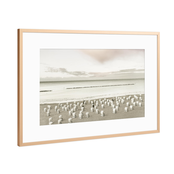 Poster mit Rahmen Kupfer "RÜGEN Sonnenaufgang am Strand" artboxONE - Natur,Reise,Reise / Strand und Meer