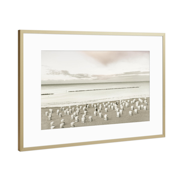 Poster mit Rahmen Gold "RÜGEN Sonnenaufgang am Strand" artboxONE - Natur,Reise,Reise / Strand und Meer