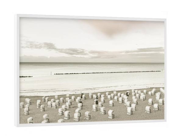 Poster mit weißem Rahmen "RÜGEN Sonnenaufgang am Strand" artboxONE - Natur,Reise,Reise / Strand und Meer