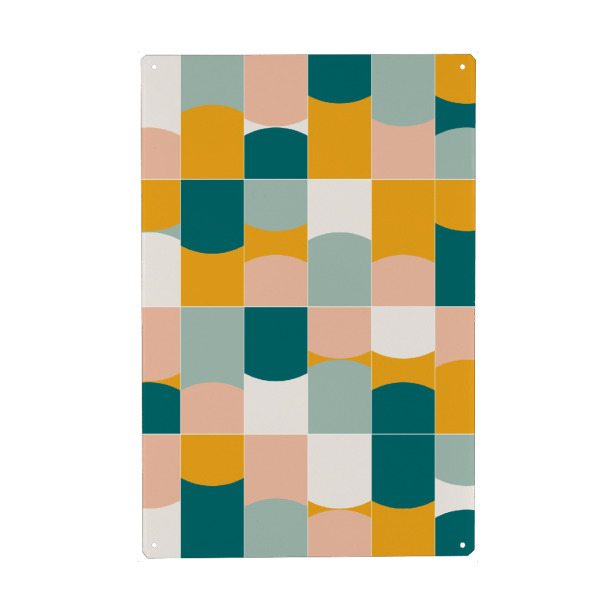 Metall Poster "Abstract Geometric tiles" artboxONE - Abstrakt,Geometrie