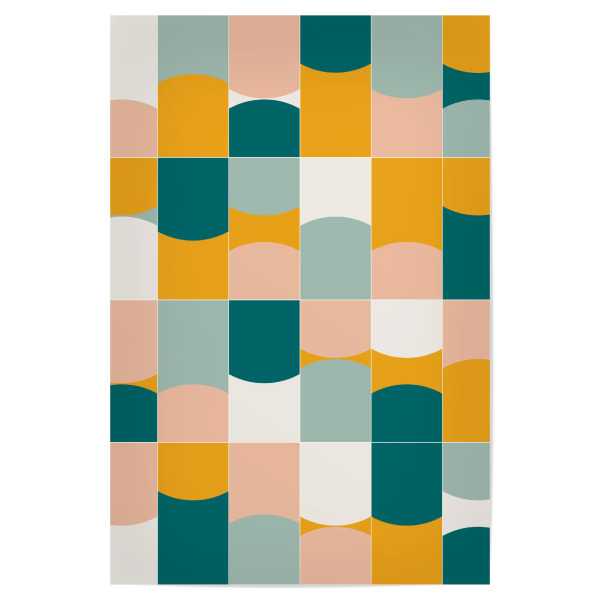 Poster "Abstract Geometric tiles" artboxONE - Abstrakt,Geometrie - Geometric,Tiles,Bold,Geometrie,Geometry,Abstract,Abstrakt,Formen,Bunt,Colorful