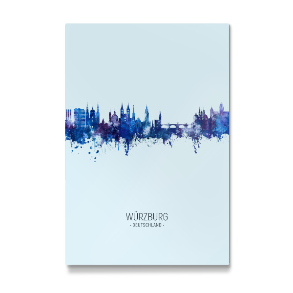 Galerie-Print "Würzburg Skyline Dark Blue" 30x20 cm artboxONE