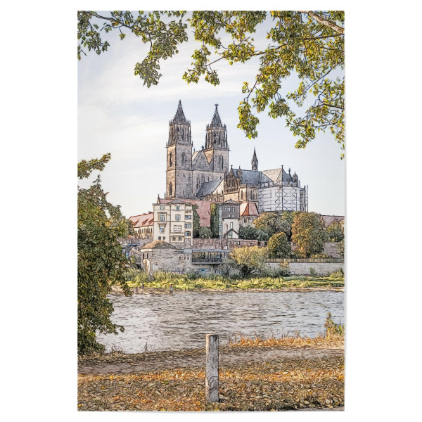 Poster 30x20 cm "Domviertel Magdeburg" artboxONE - Städte,Reise,Architektur
