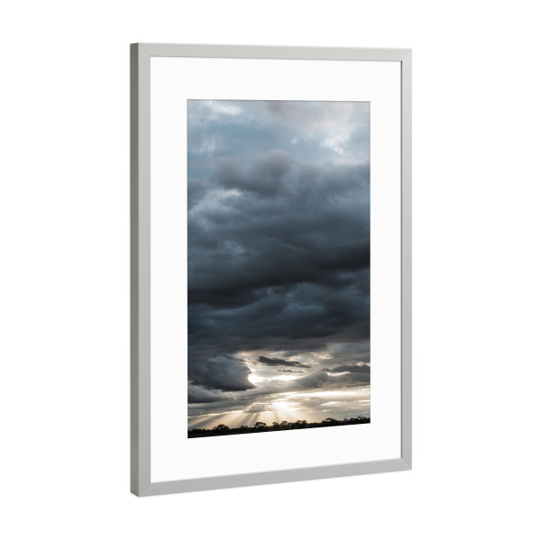 Poster mit Rahmen Silber "African Skies" artboxONE - Natur