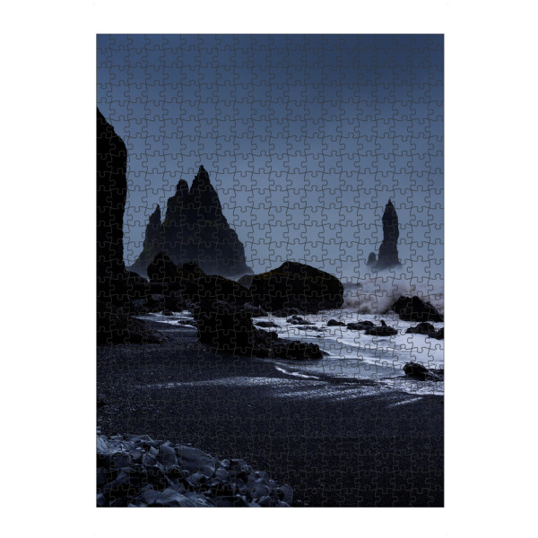 Puzzle Ravensburger "Dramatic shoreline at Black Beach" artboxONE - Natur,Reise