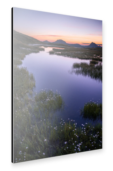 Alu-Dibond "Morgensonne in den Alpen" 30x20 cm artboxONE