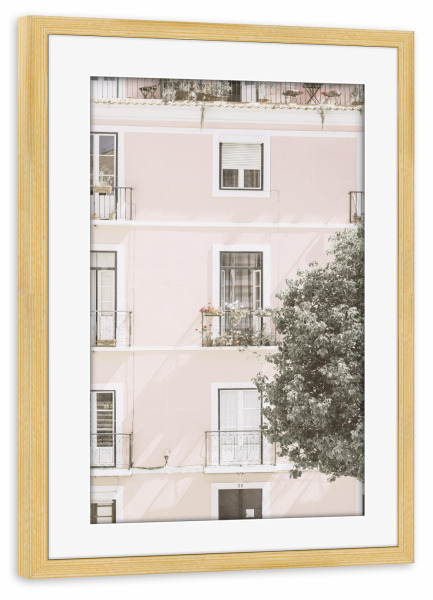 Poster mit Rahmen kiefer "Pastel Apartment" artboxONE - Architektur