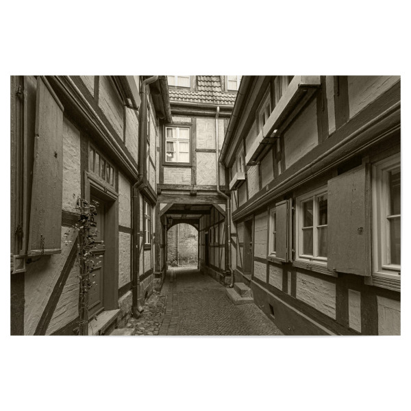 Poster "Gasse" artboxONE - Reise,Schwarzweiß,Architektur