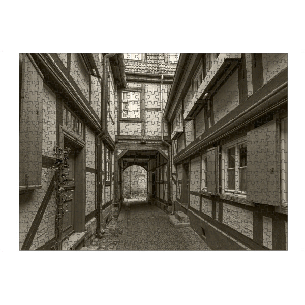 Puzzle Ravensburger "Gasse" artboxONE - Reise,Schwarzweiß,Architektur