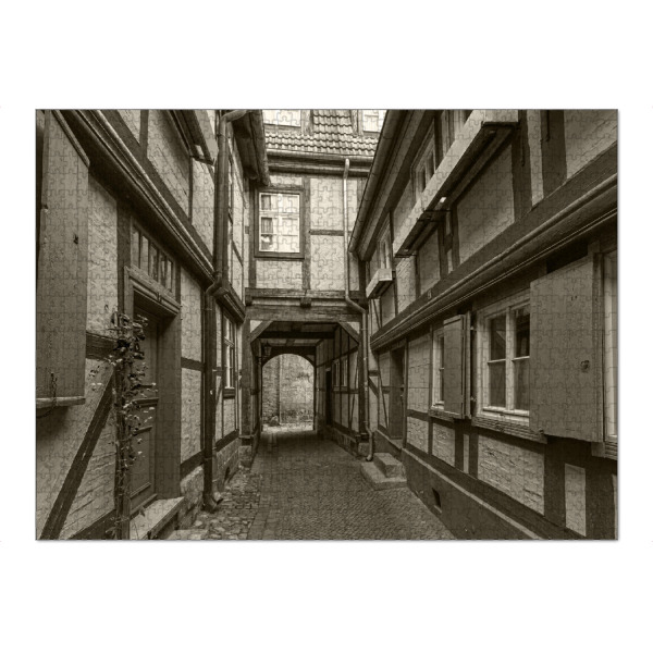 Puzzle Ravensburger "Gasse" artboxONE - Reise,Schwarzweiß,Architektur
