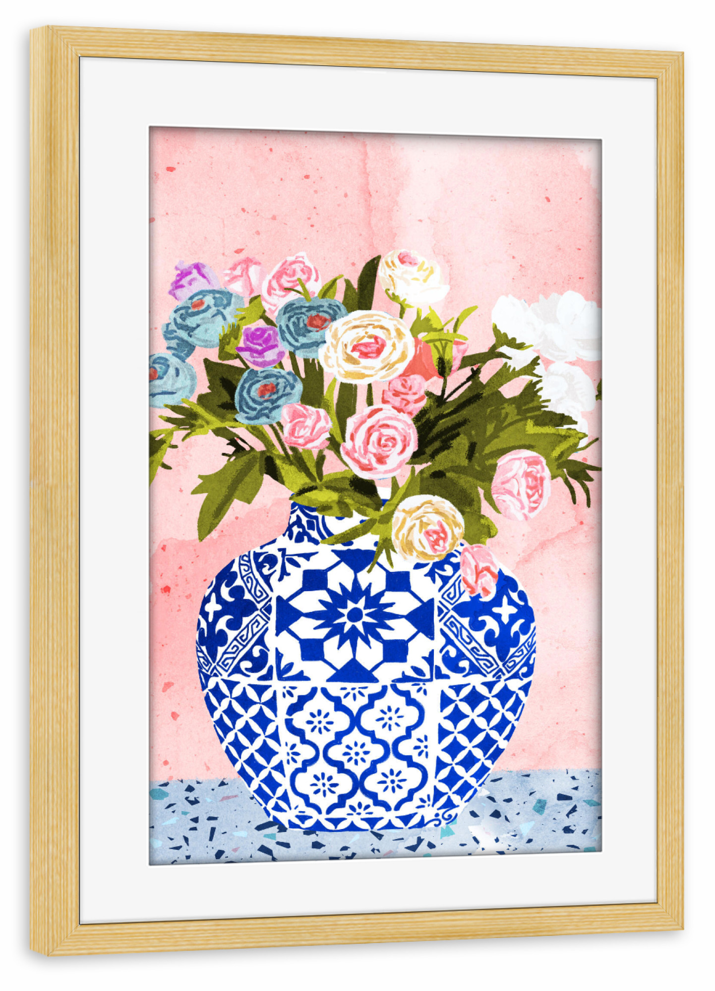 Poster mit Rahmen kiefer "Ceramic Planter" artboxONE - Natur
