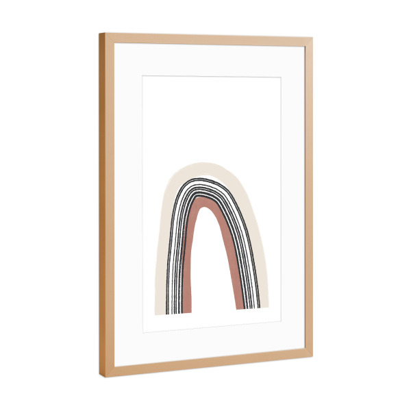 Poster mit Rahmen Kupfer "Textured Rainbow" artboxONE - Für Kinder,Abstrakt