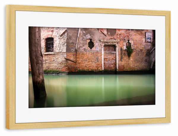 Poster mit Rahmen kiefer "Grüne Lagune" artboxONE - Reise,Architektur