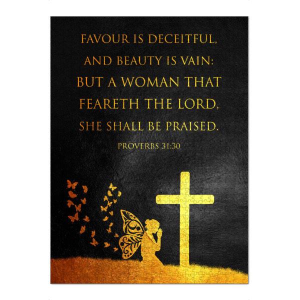 Puzzle Ravensburger "Proverbs 31:30 version 3" artboxONE - Typografie,Tiere,Liebe,Für Mama